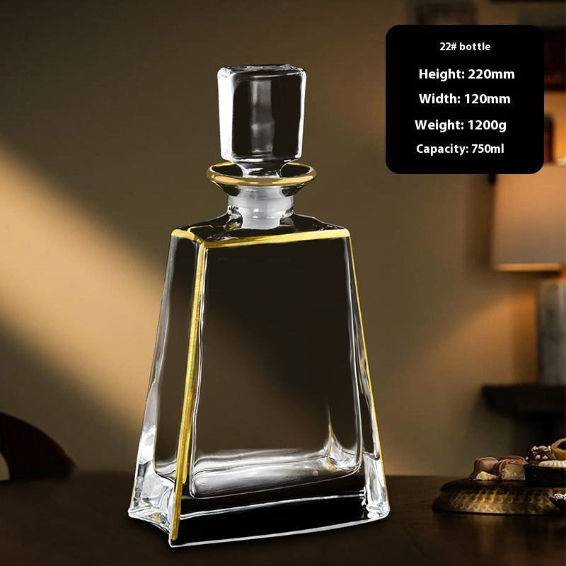 Luxe Hand-Painted Wine Bottle