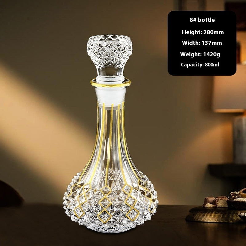 Luxe Hand-Painted Wine Bottle