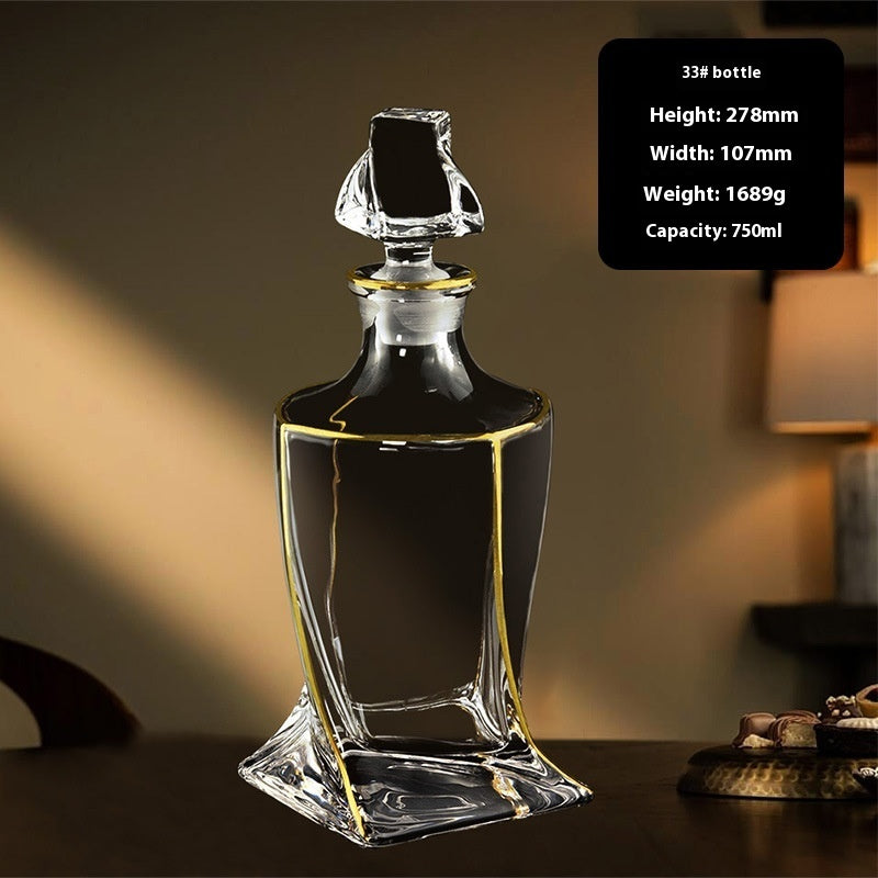 Luxe Hand-Painted Wine Bottle