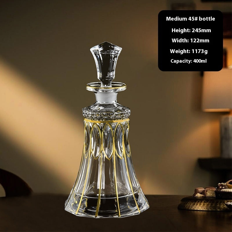 Luxe Hand-Painted Wine Bottle