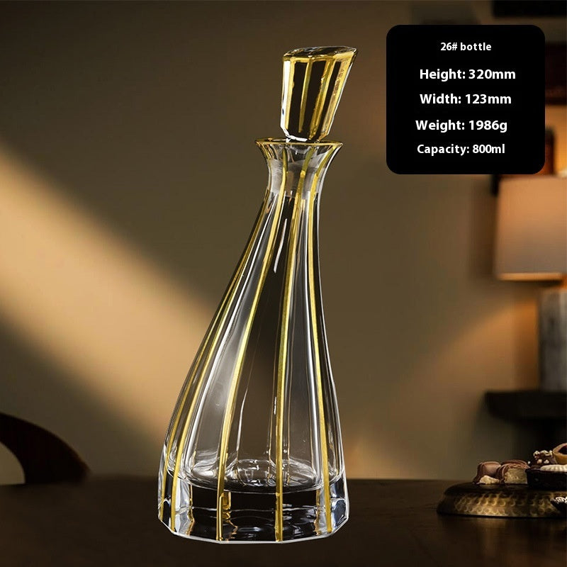 Luxe Hand-Painted Wine Bottle