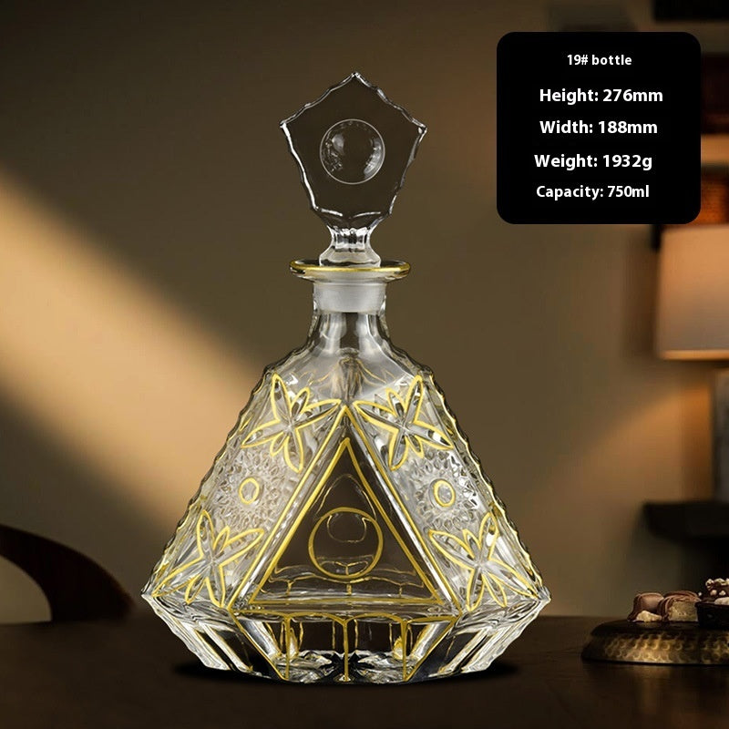Luxe Hand-Painted Wine Bottle