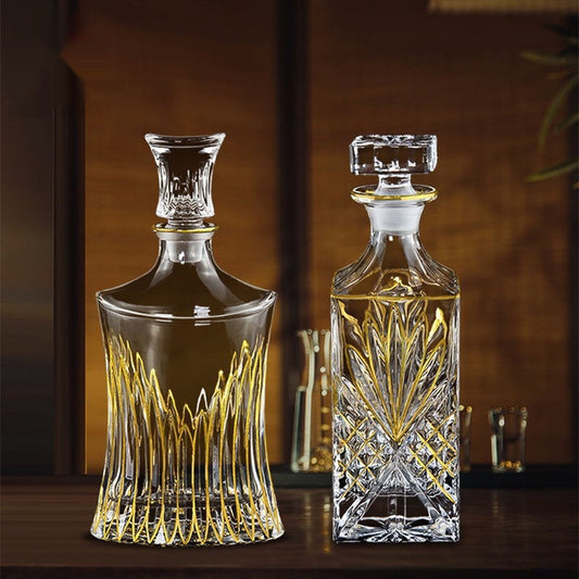 Luxe Hand-Painted Wine Bottle