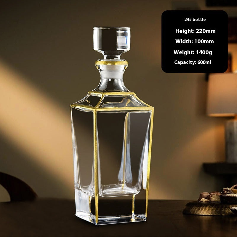 Luxe Hand-Painted Wine Bottle