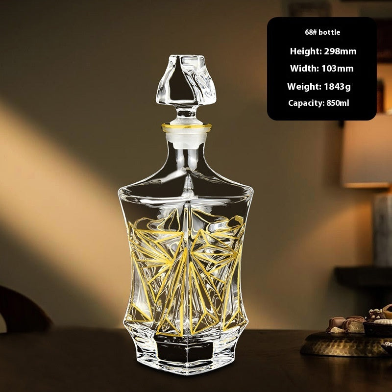 Luxe Hand-Painted Wine Bottle
