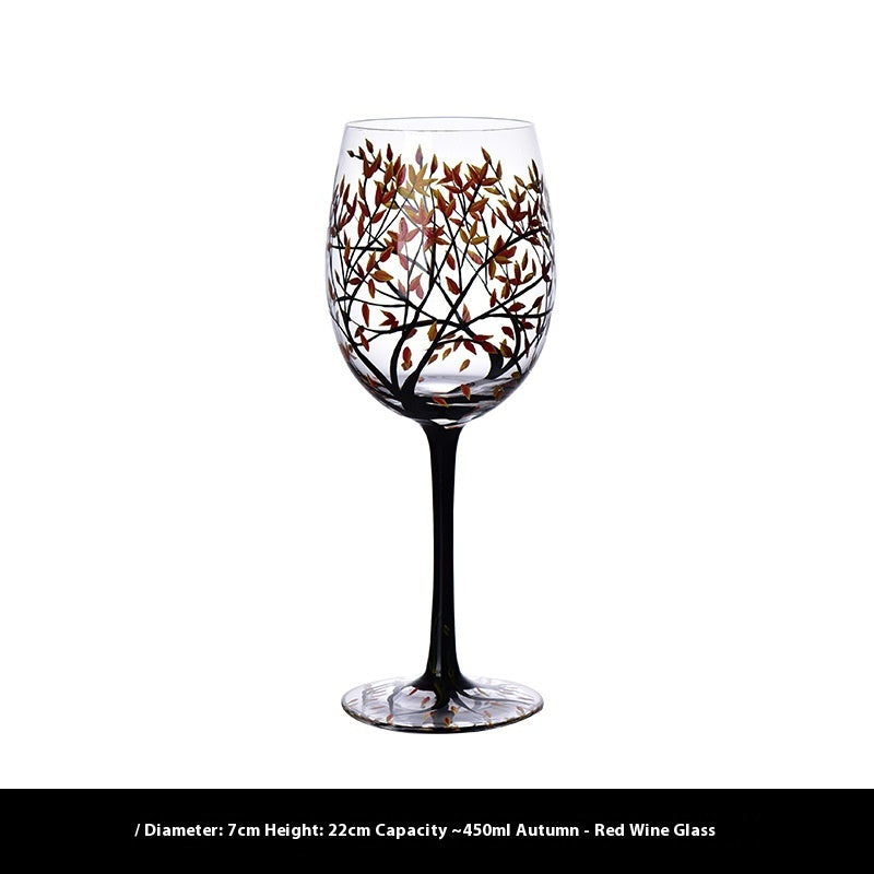Four Seasons Tree Wine Glass
