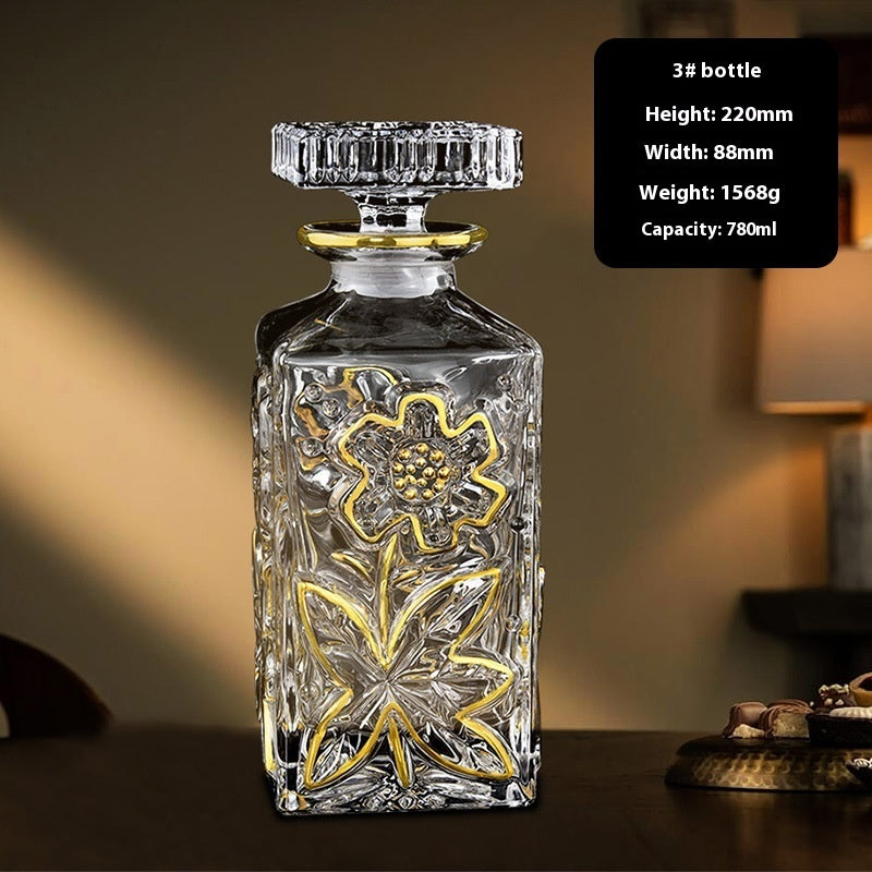 Luxe Hand-Painted Wine Bottle