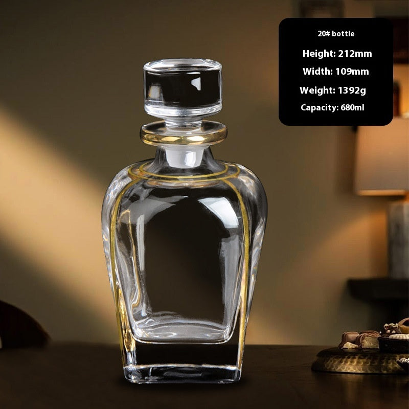 Luxe Hand-Painted Wine Bottle