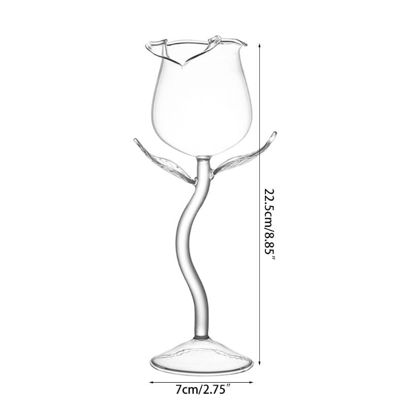 Rose Flower Cocktail Glasses