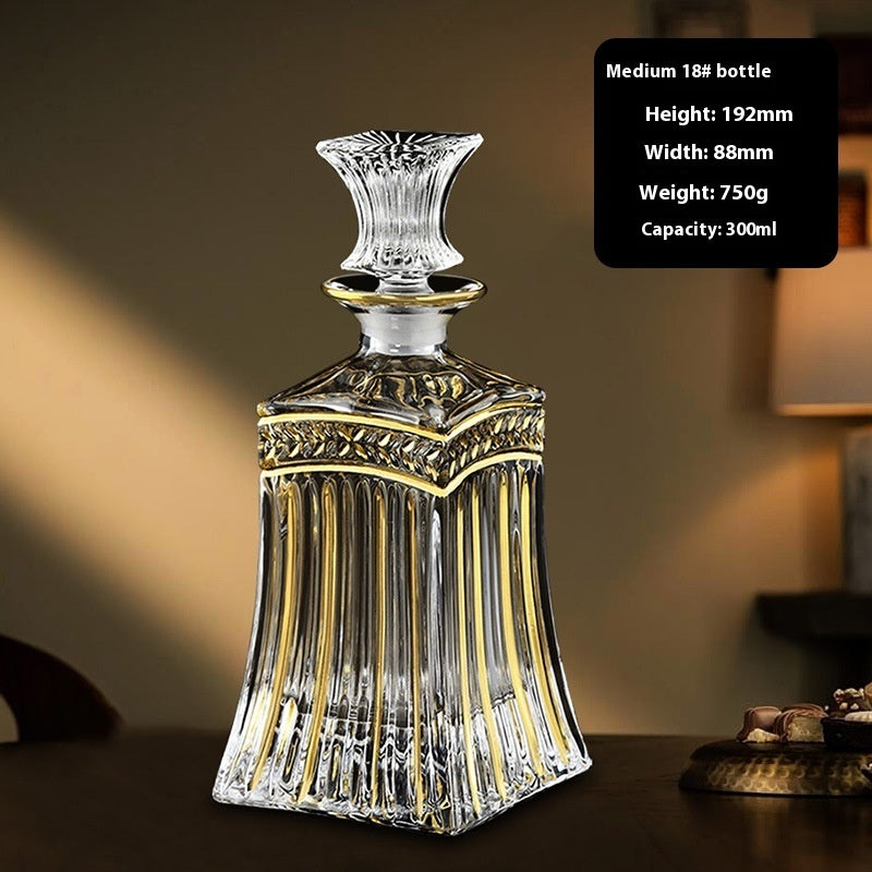 Luxe Hand-Painted Wine Bottle