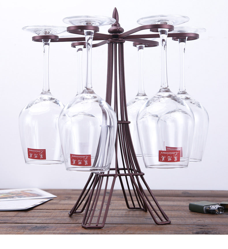 Bronze wine glass holder