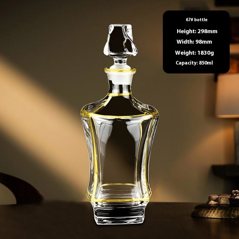 Luxe Hand-Painted Wine Bottle