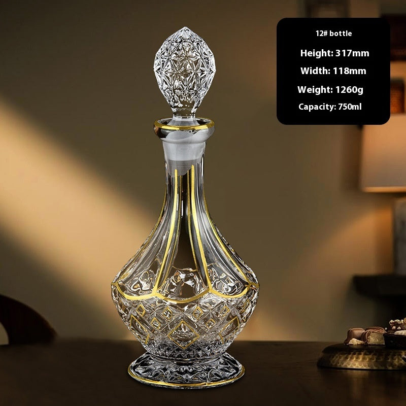 Luxe Hand-Painted Wine Bottle