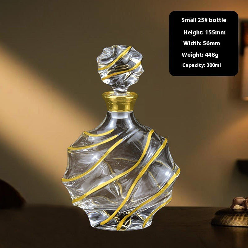Luxe Hand-Painted Wine Bottle