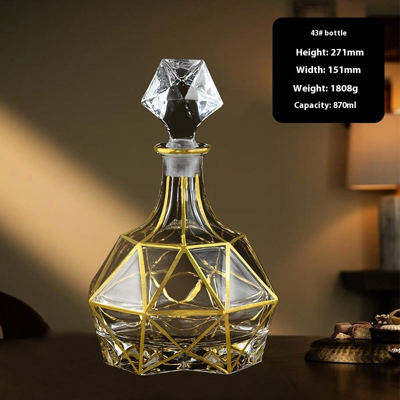 Luxe Hand-Painted Wine Bottle