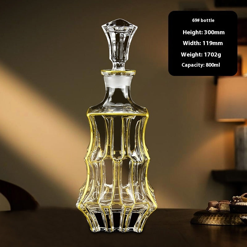 Luxe Hand-Painted Wine Bottle
