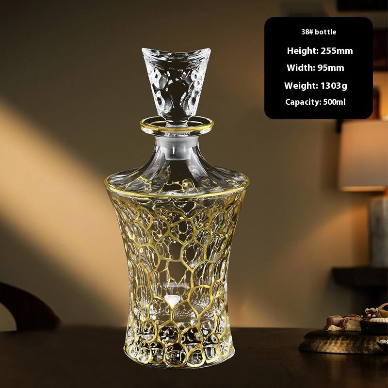 Luxe Hand-Painted Wine Bottle