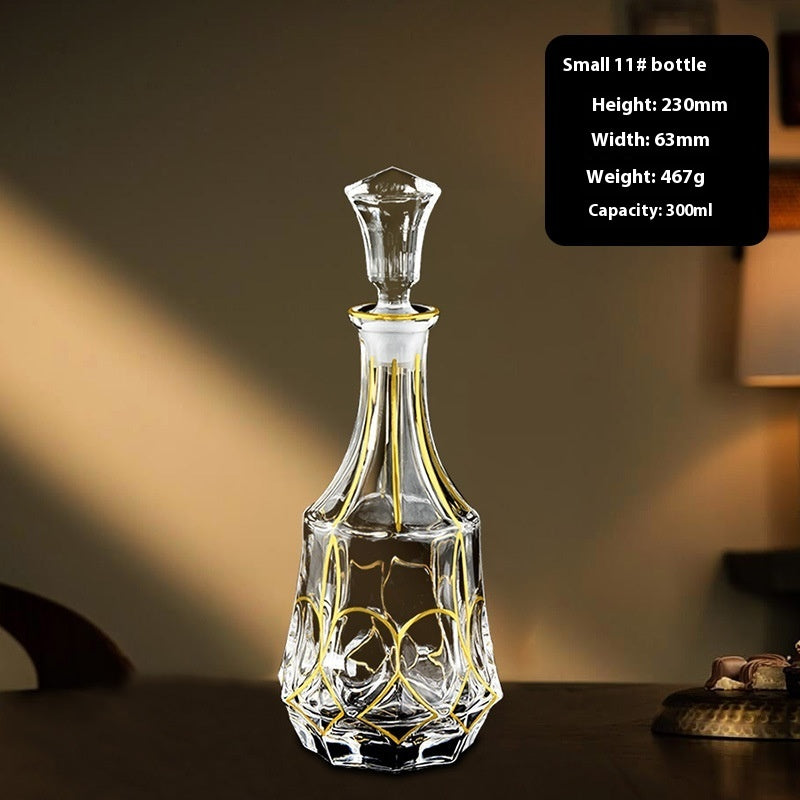 Luxe Hand-Painted Wine Bottle