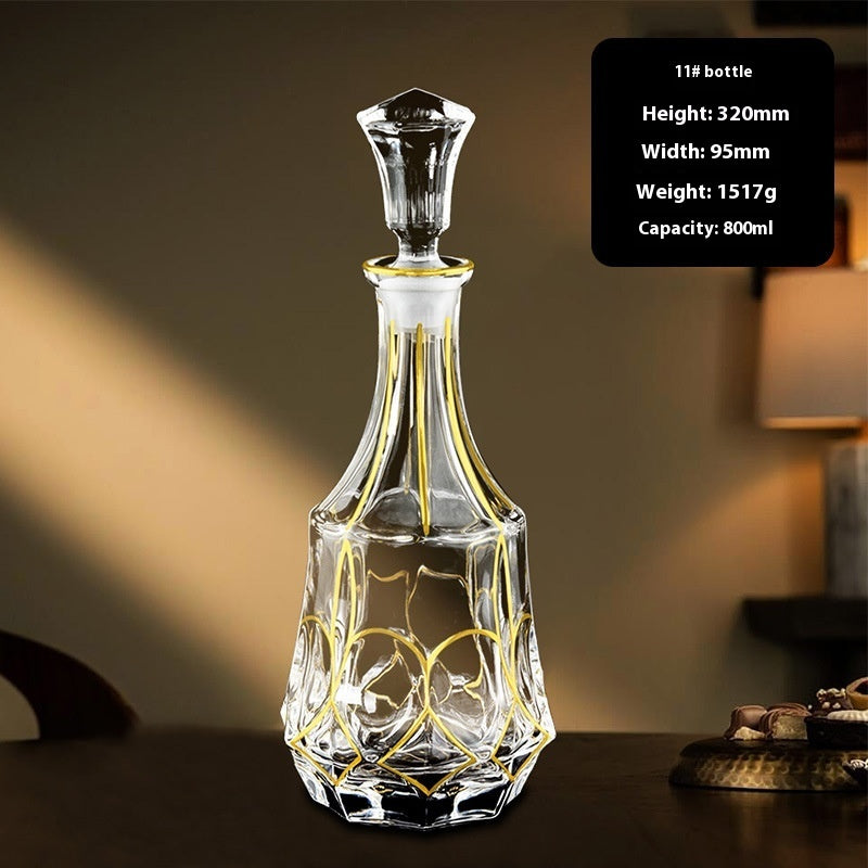 Luxe Hand-Painted Wine Bottle