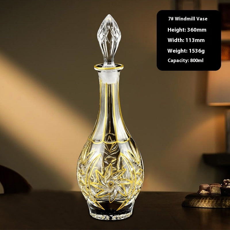 Luxe Hand-Painted Wine Bottle