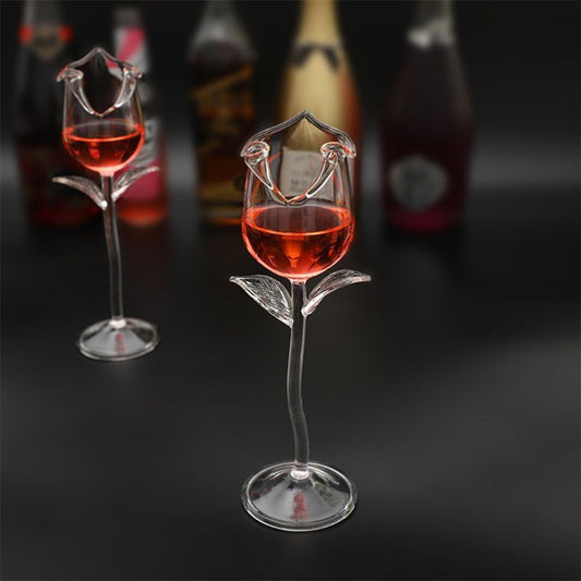 Rose Flower Cocktail Glasses