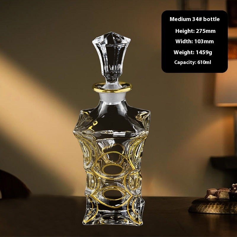 Luxe Hand-Painted Wine Bottle