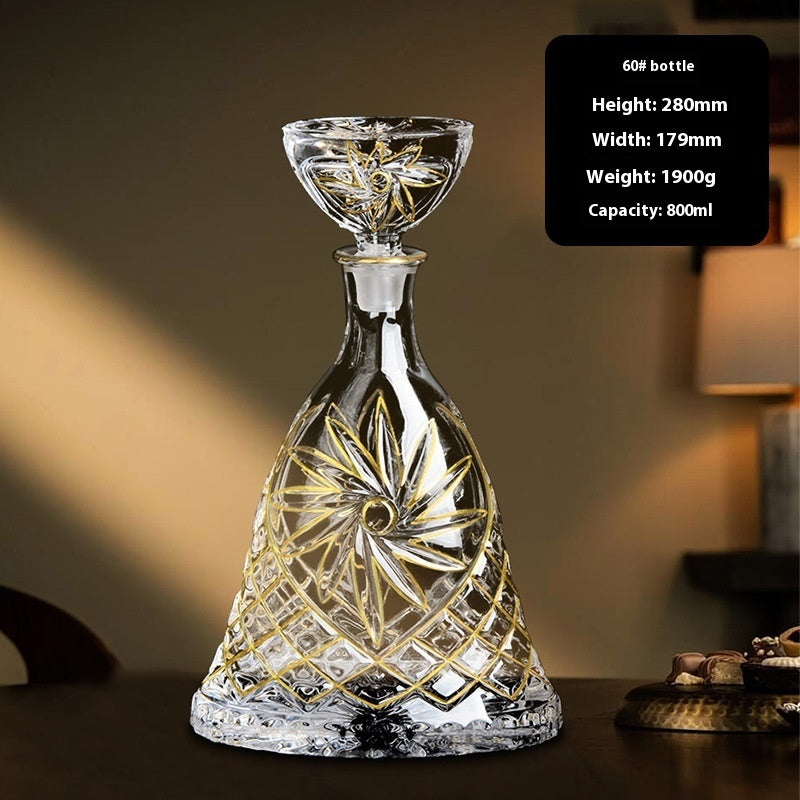 Luxe Hand-Painted Wine Bottle
