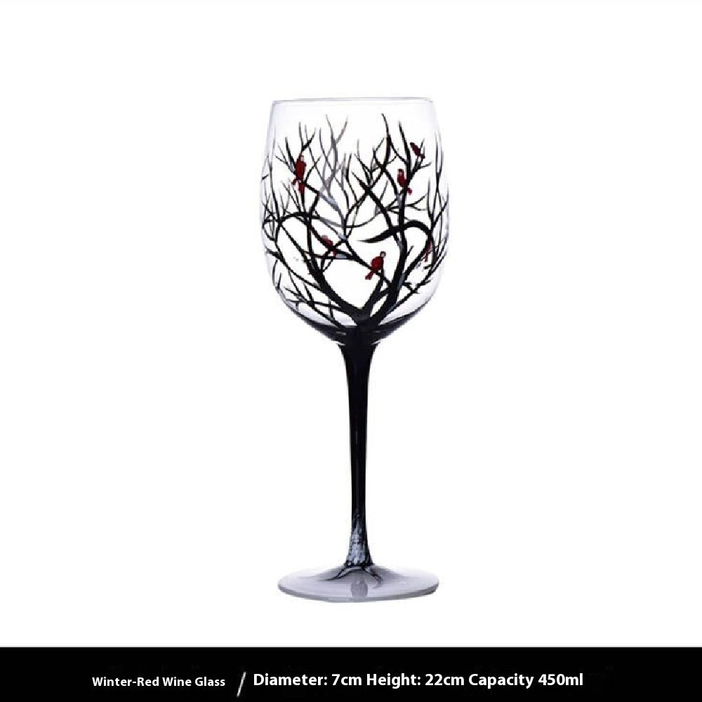 Four Seasons Tree Wine Glass