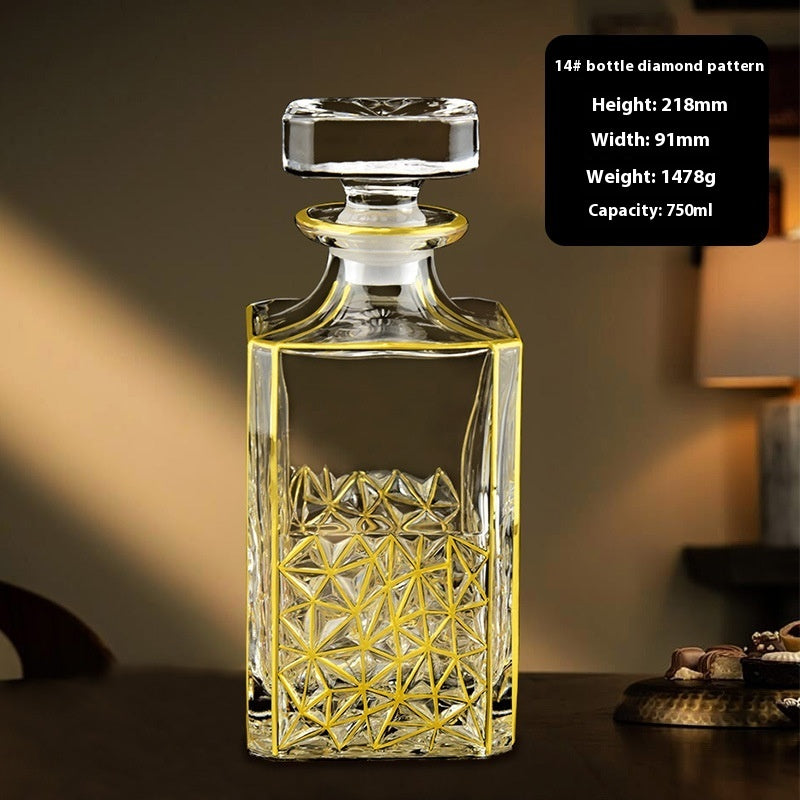 Luxe Hand-Painted Wine Bottle