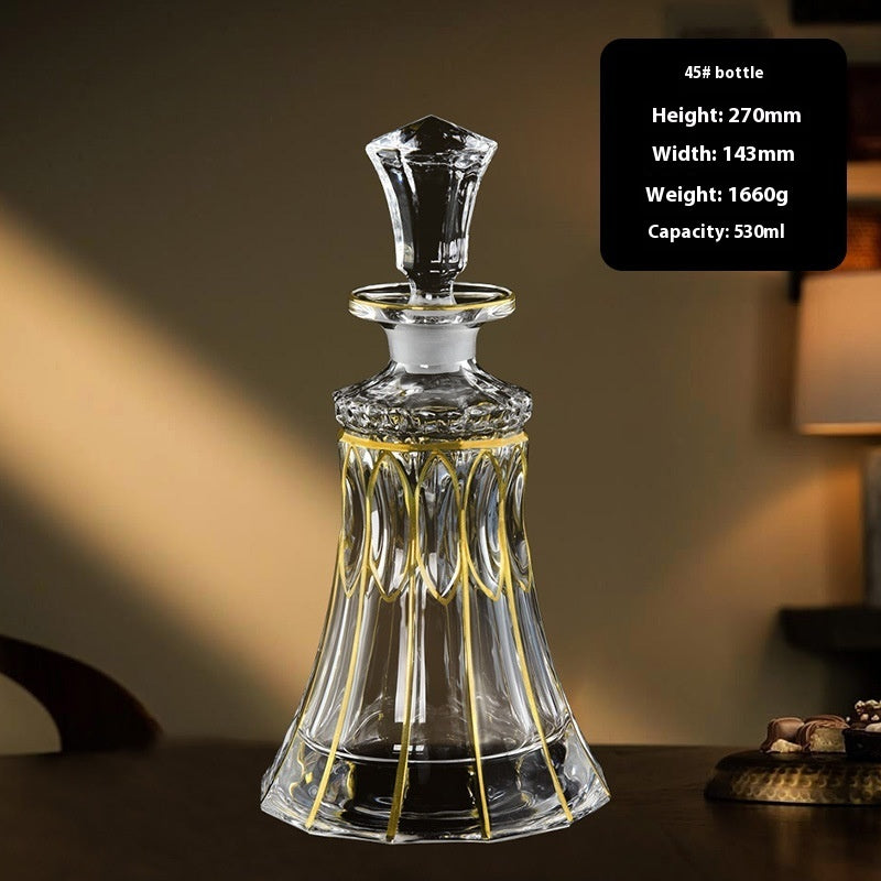 Luxe Hand-Painted Wine Bottle
