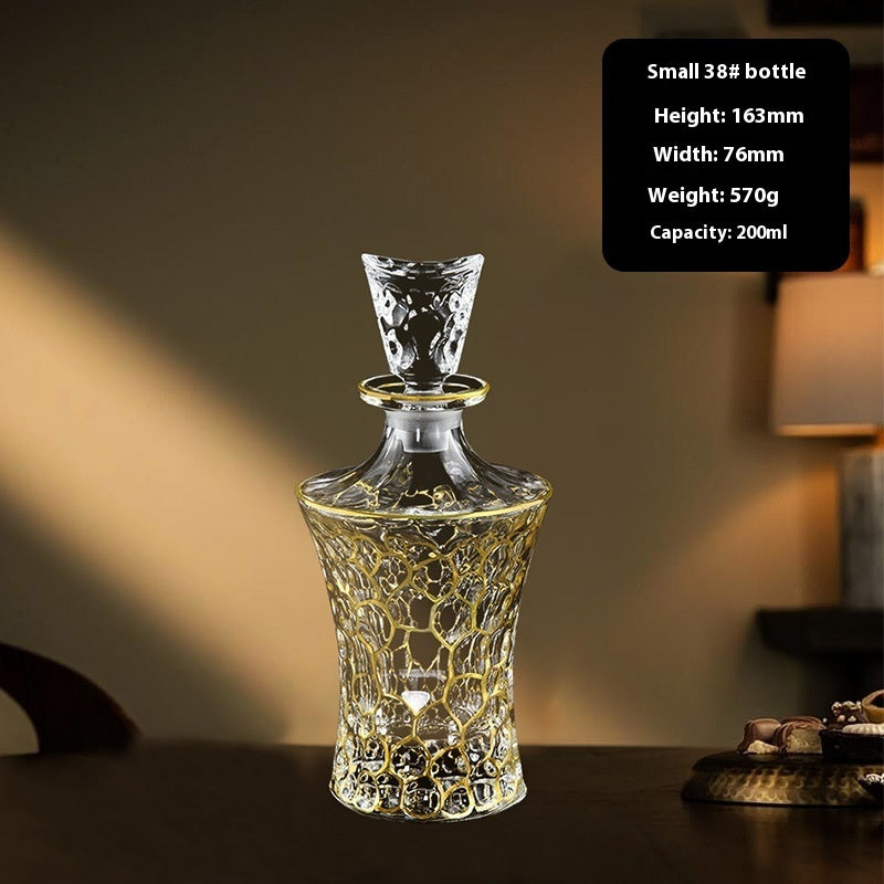 Luxe Hand-Painted Wine Bottle