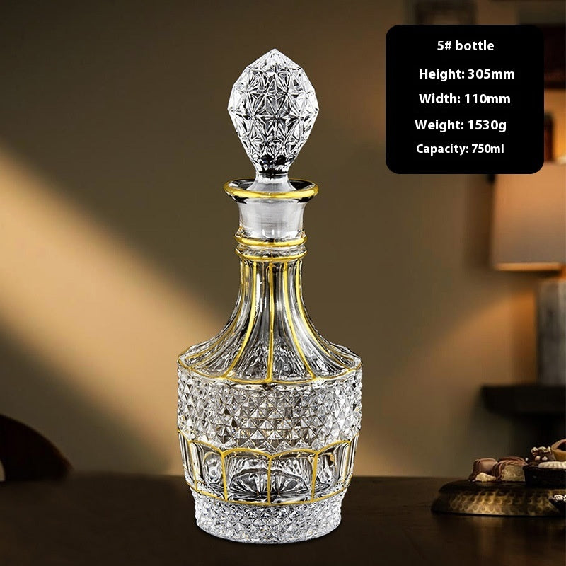 Luxe Hand-Painted Wine Bottle