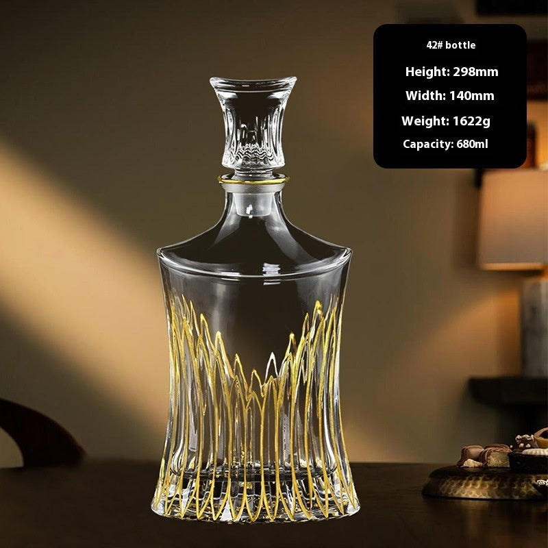 Luxe Hand-Painted Wine Bottle
