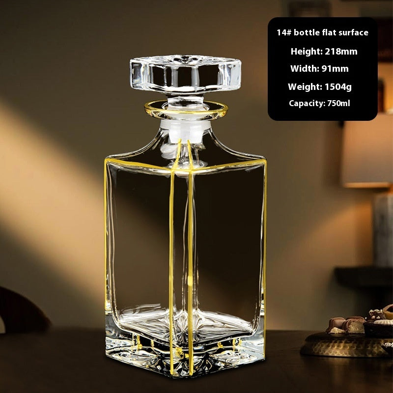 Luxe Hand-Painted Wine Bottle
