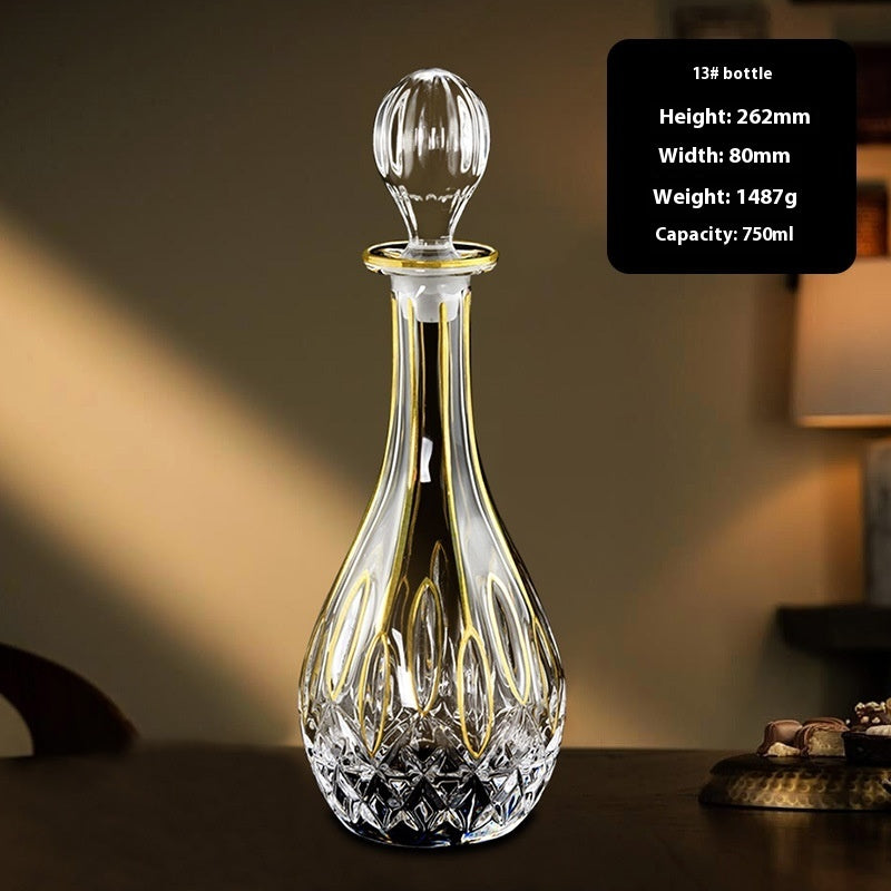 Luxe Hand-Painted Wine Bottle