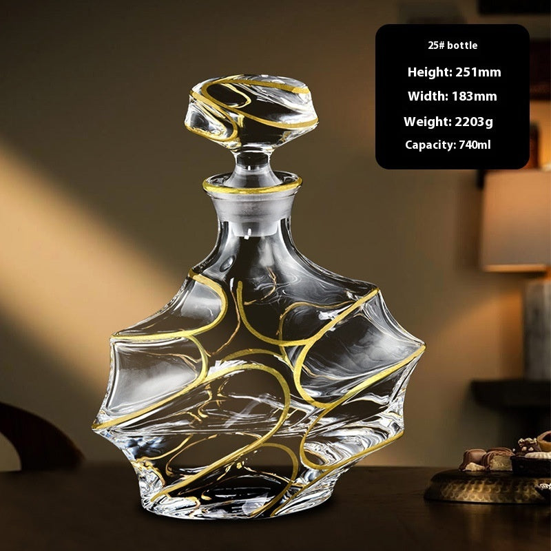 Luxe Hand-Painted Wine Bottle