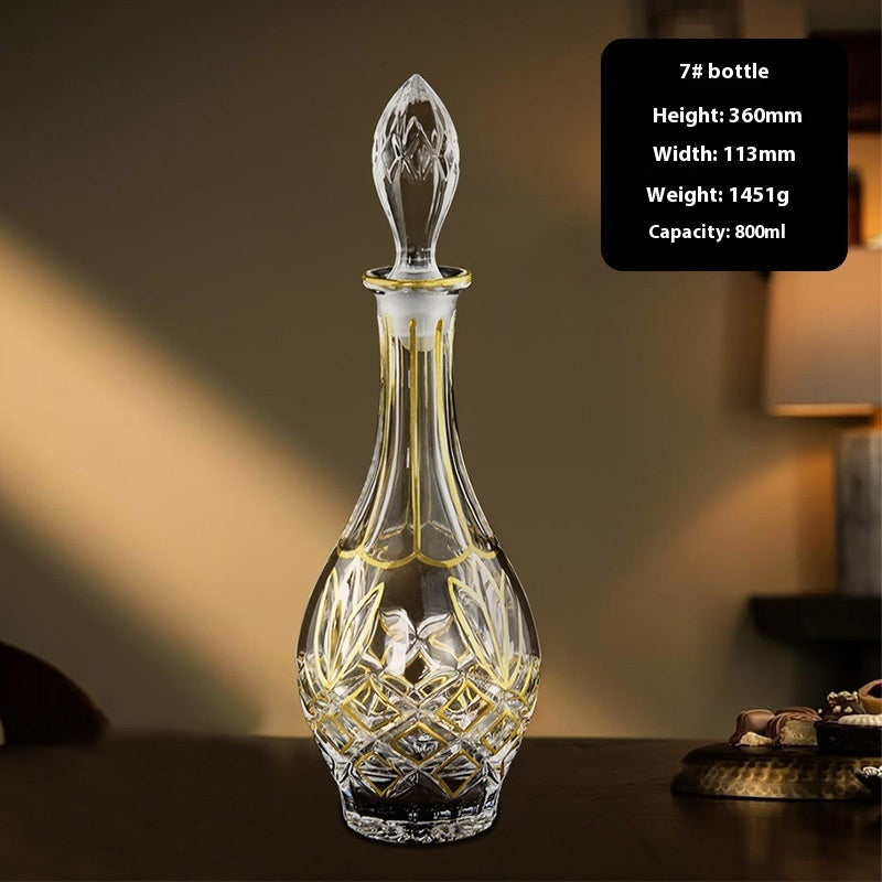 Luxe Hand-Painted Wine Bottle