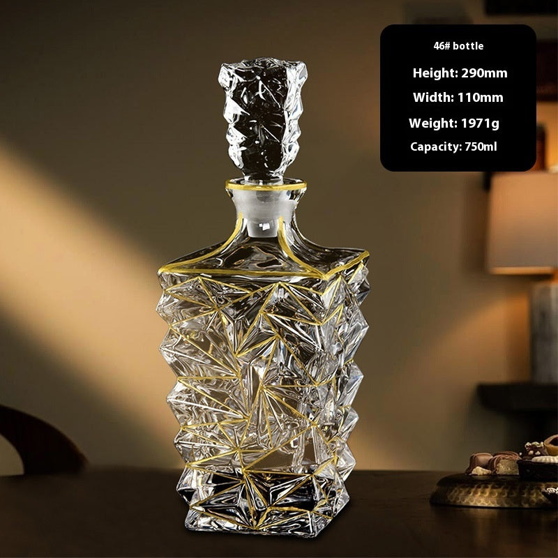 Luxe Hand-Painted Wine Bottle