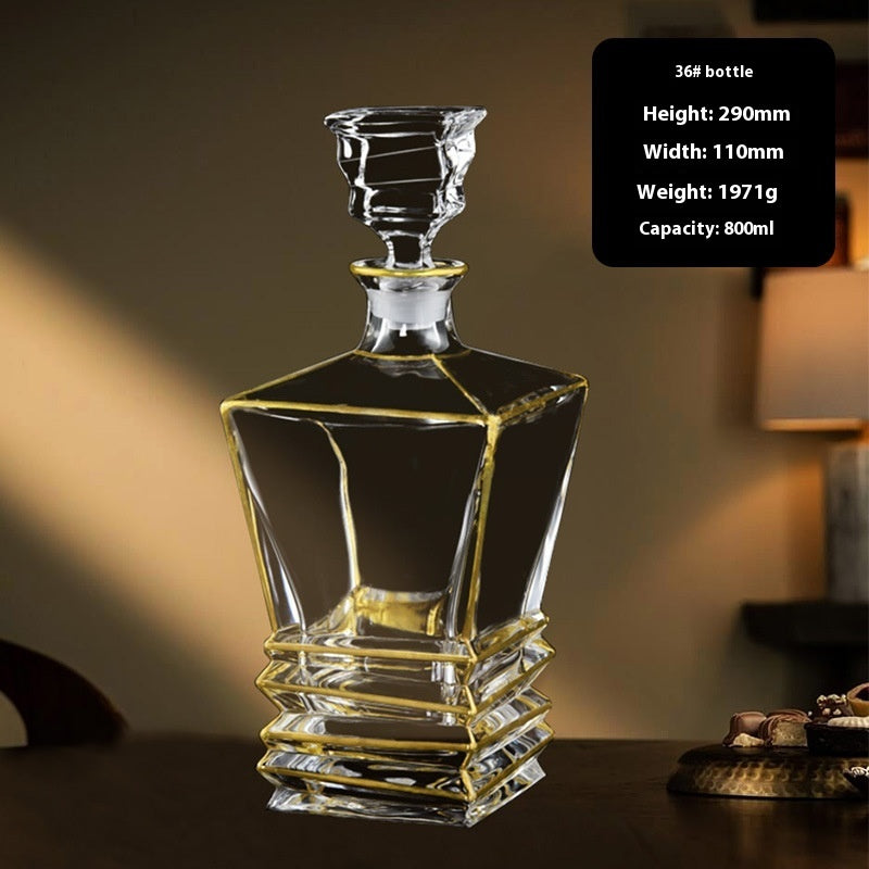 Luxe Hand-Painted Wine Bottle