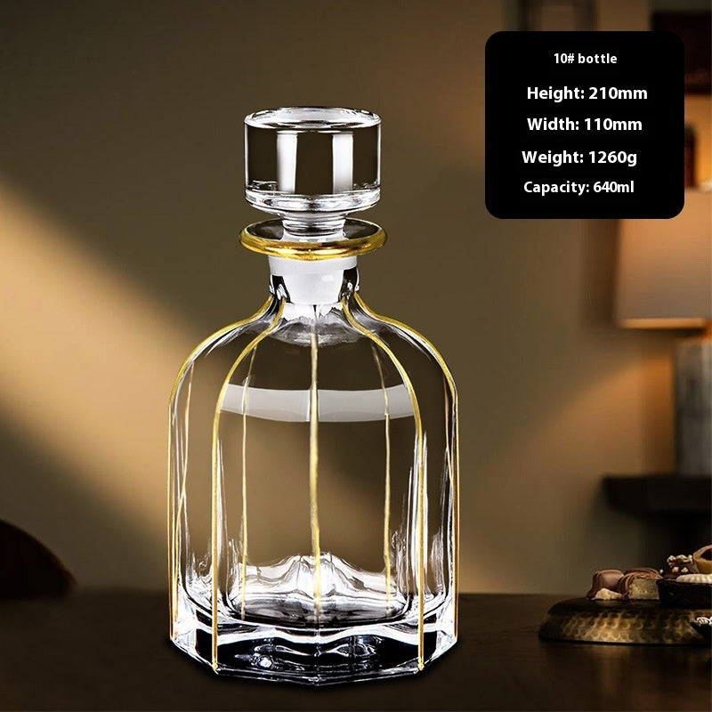 Luxe Hand-Painted Wine Bottle