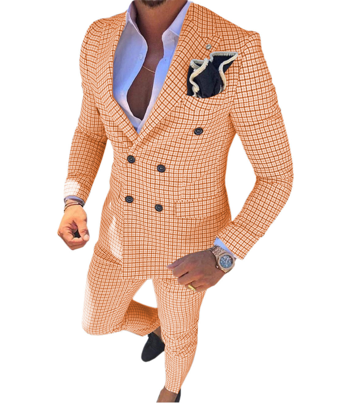Men's Suit Two Piece Slim Business Korean Style