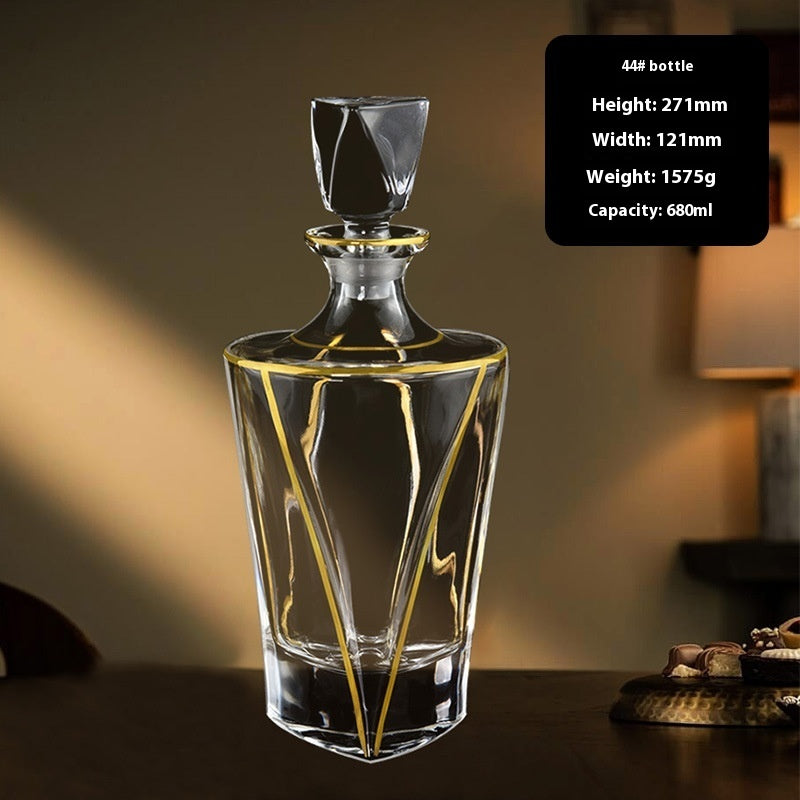 Luxe Hand-Painted Wine Bottle
