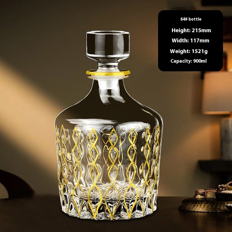 Luxe Hand-Painted Wine Bottle