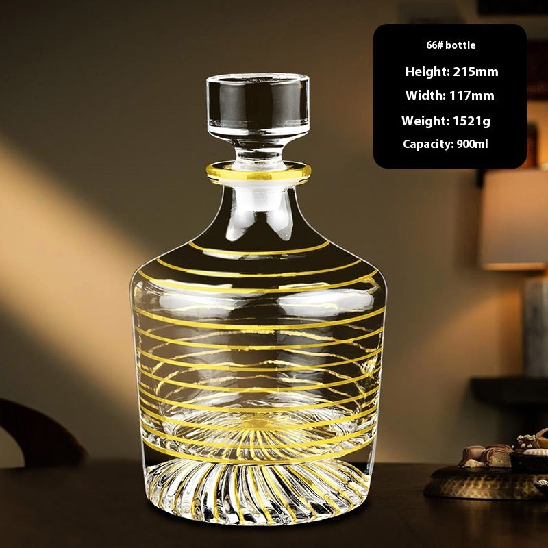 Luxe Hand-Painted Wine Bottle