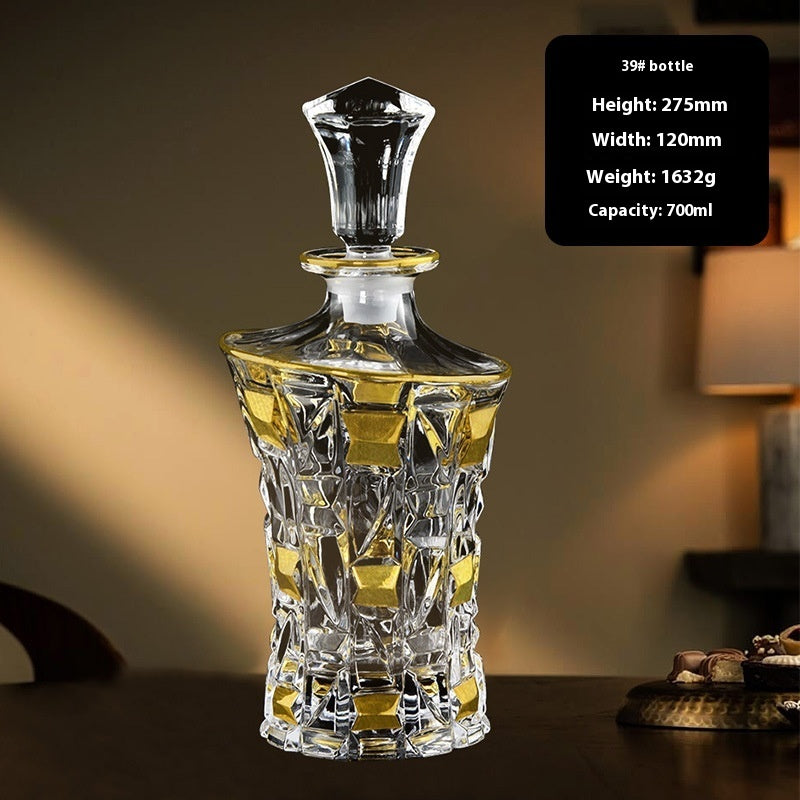 Luxe Hand-Painted Wine Bottle