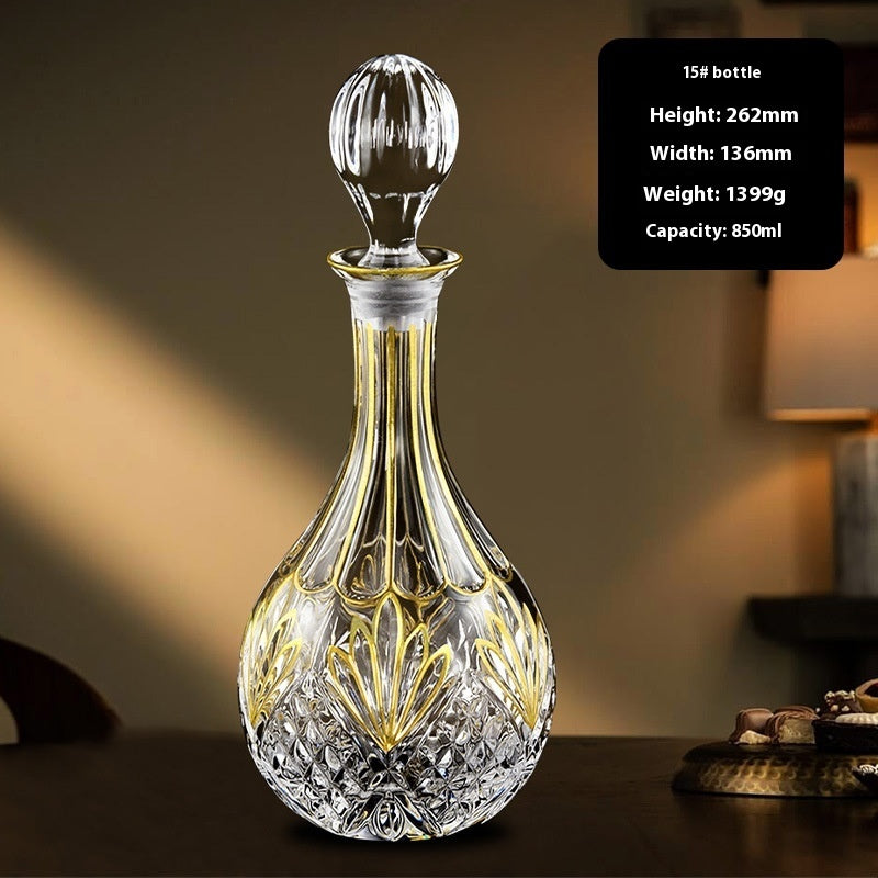 Luxe Hand-Painted Wine Bottle