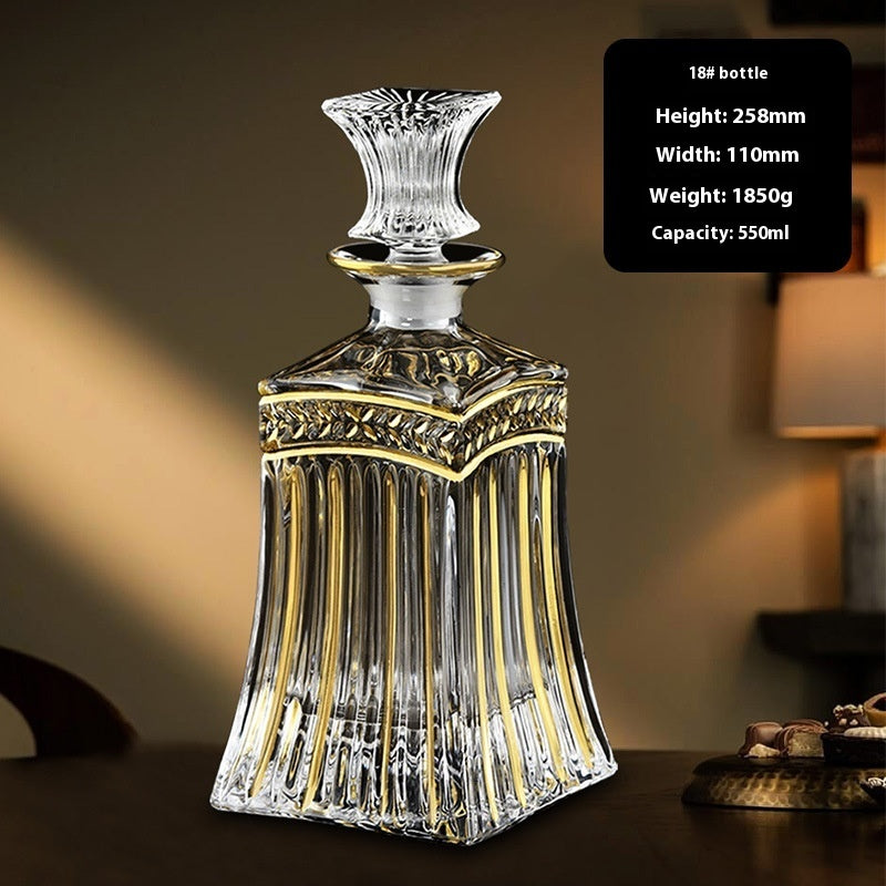 Luxe Hand-Painted Wine Bottle