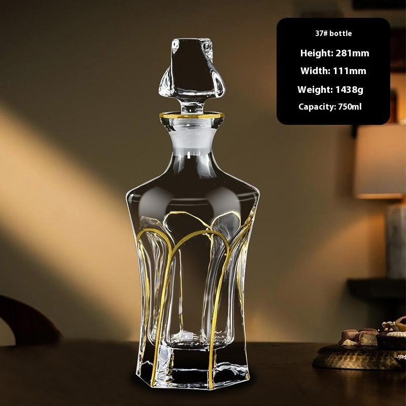Luxe Hand-Painted Wine Bottle