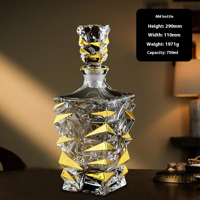 Luxe Hand-Painted Wine Bottle