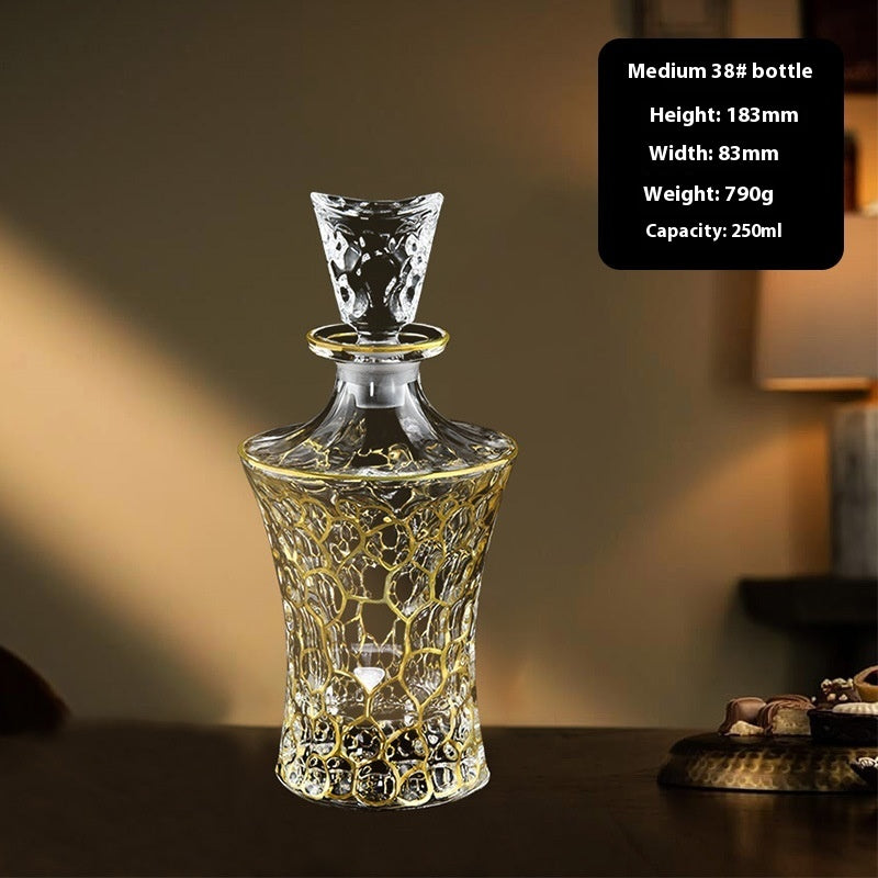 Luxe Hand-Painted Wine Bottle